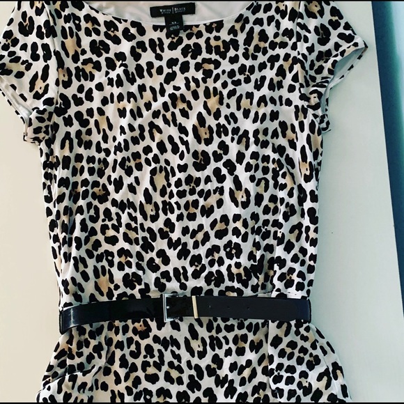 White House Black Market Tops - White House Black Market Leopard Print Blouse